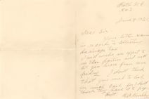 Letter from R.A. Braddy to William Blount Rodman III